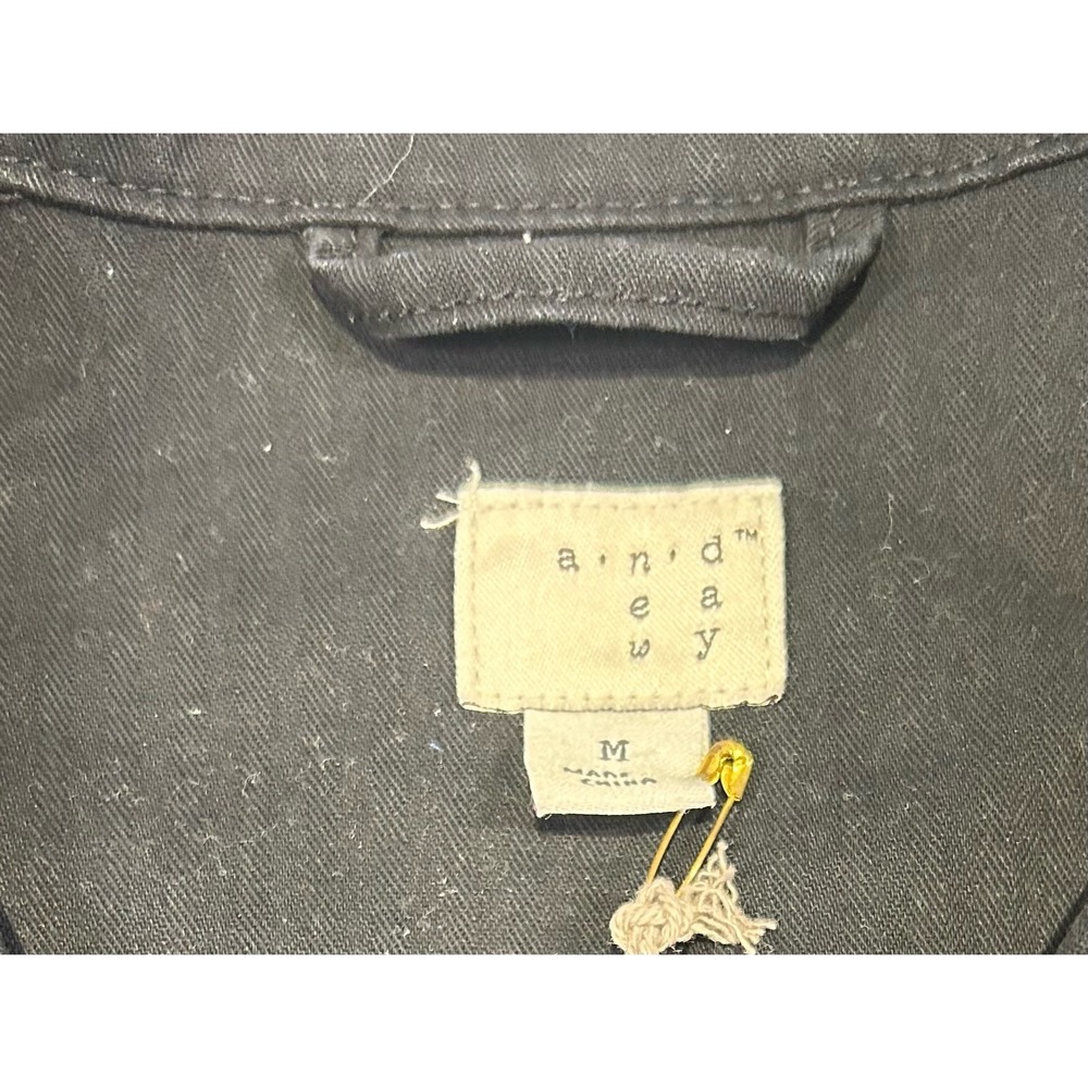 A New Day Black Cotton Utility Jacket Women's Size Medium Brand New w/tags - Picture 2 of 7